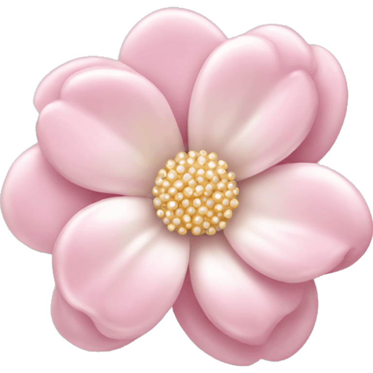 Pearl light pink flower emoji