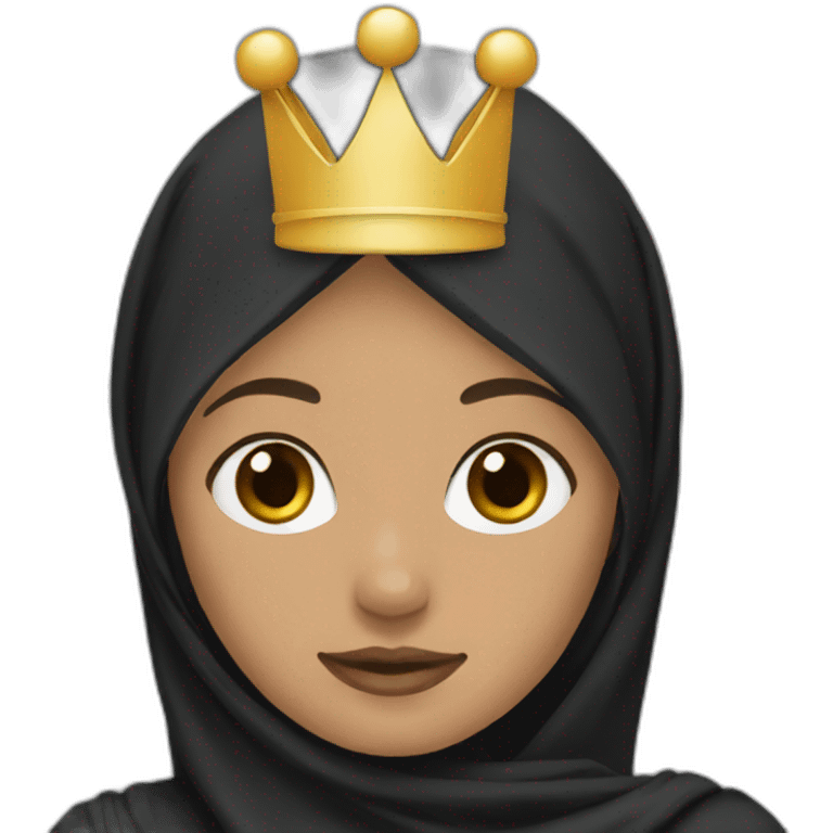 black hijab crown emoji