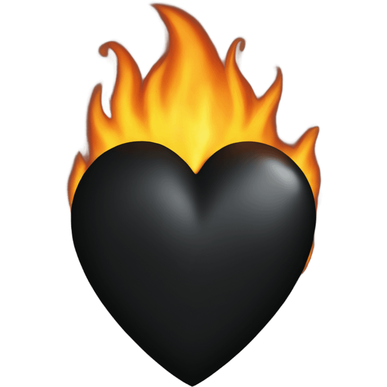 Black heart on fire emoji