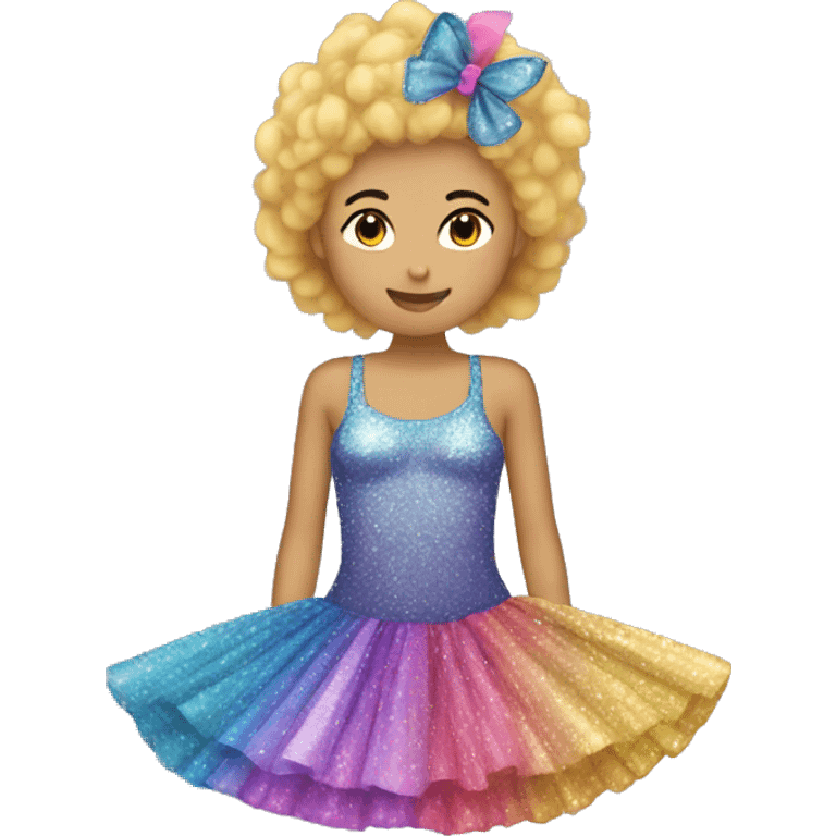 Colorful glitter tutu emoji