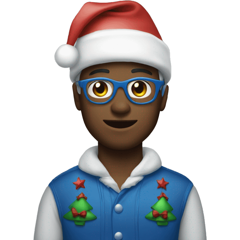 blue christmas emoji