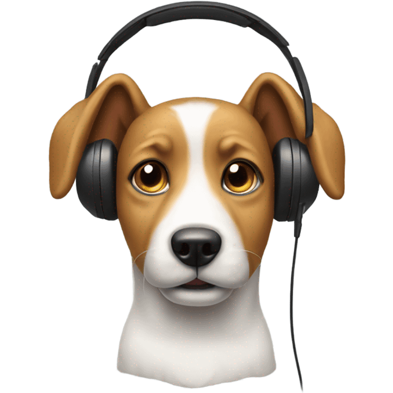 Dog, headset emoji