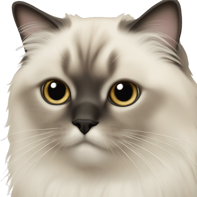 a himalayan birman cat with grey eyes emoji