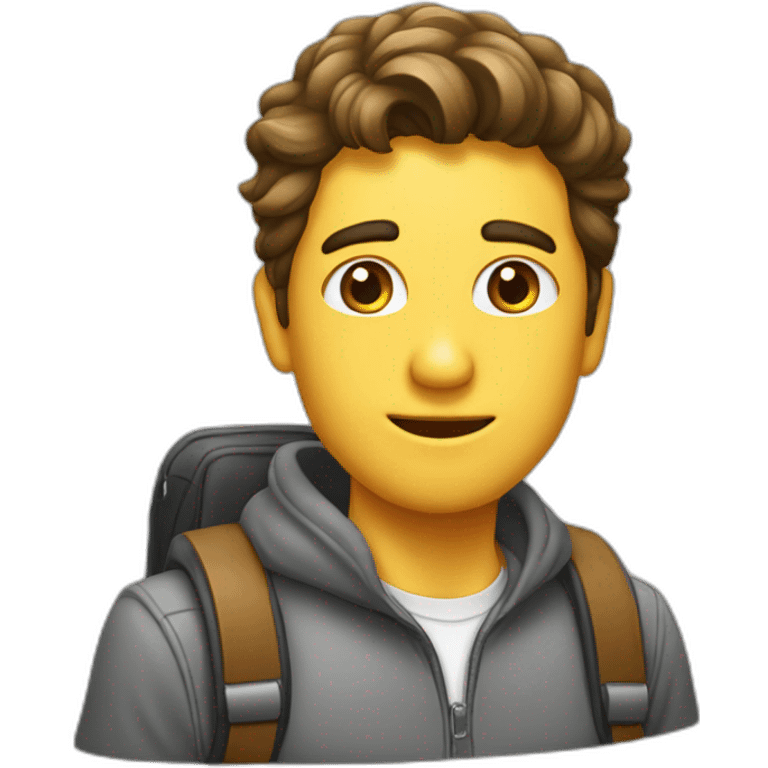 estudiante guapo e inteligente emoji