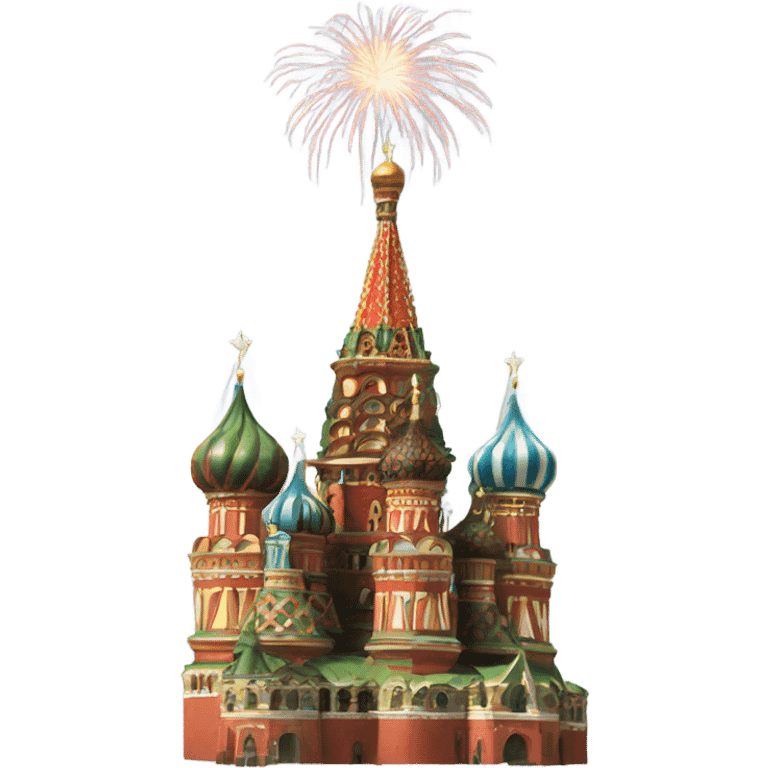 Kremlin tower fireworks  emoji