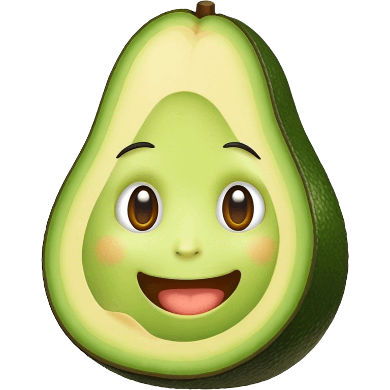 Un aguacate riéndose  emoji