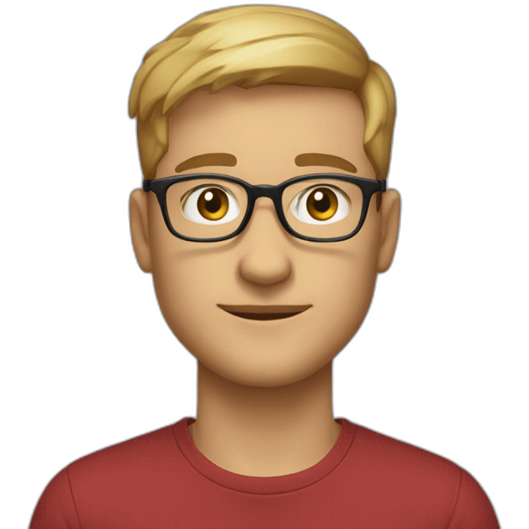 Mann, 26 Jahre, runde Brille mit Goldgestell, Schnurrbart, dunkelblond emoji