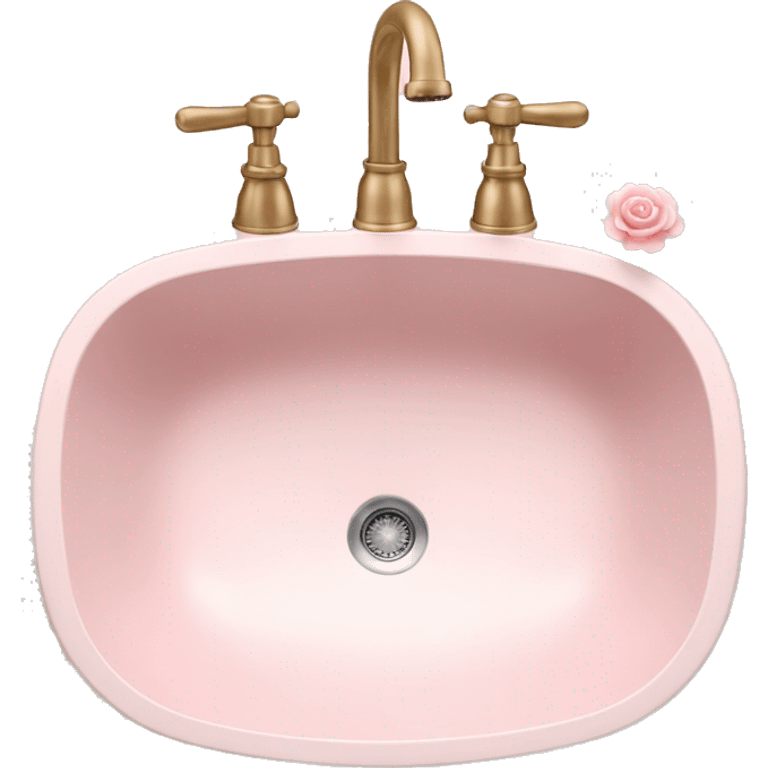 Light pink floral sink and faucet  emoji