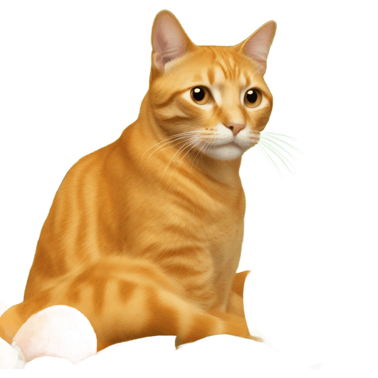 orange cat with mangos emoji