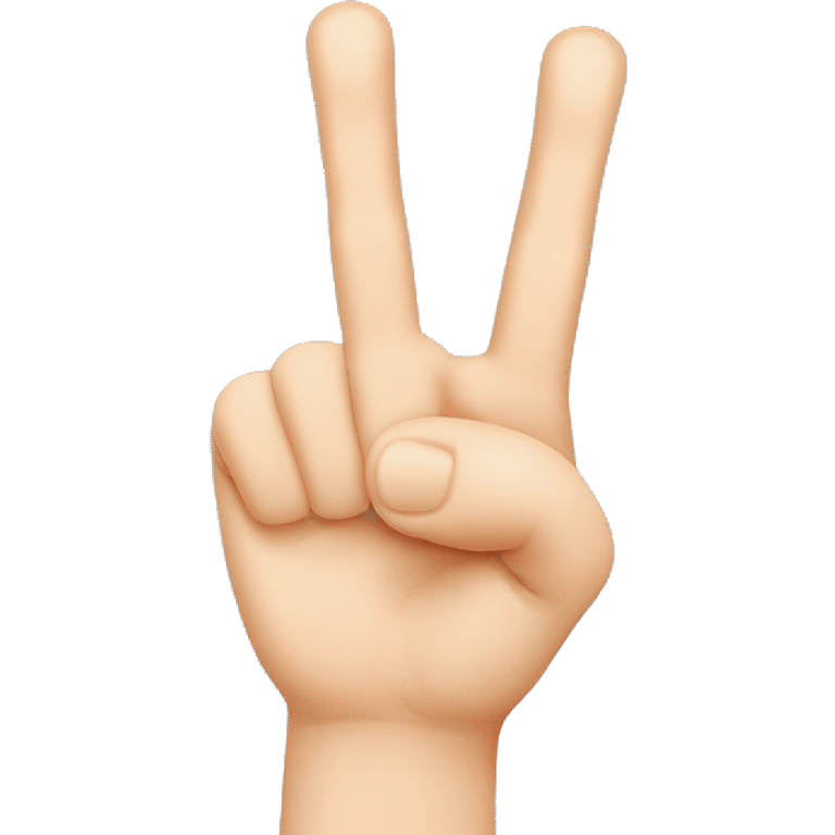 Hand poitning pointer and middle finger and thum up and other fingers down emoji