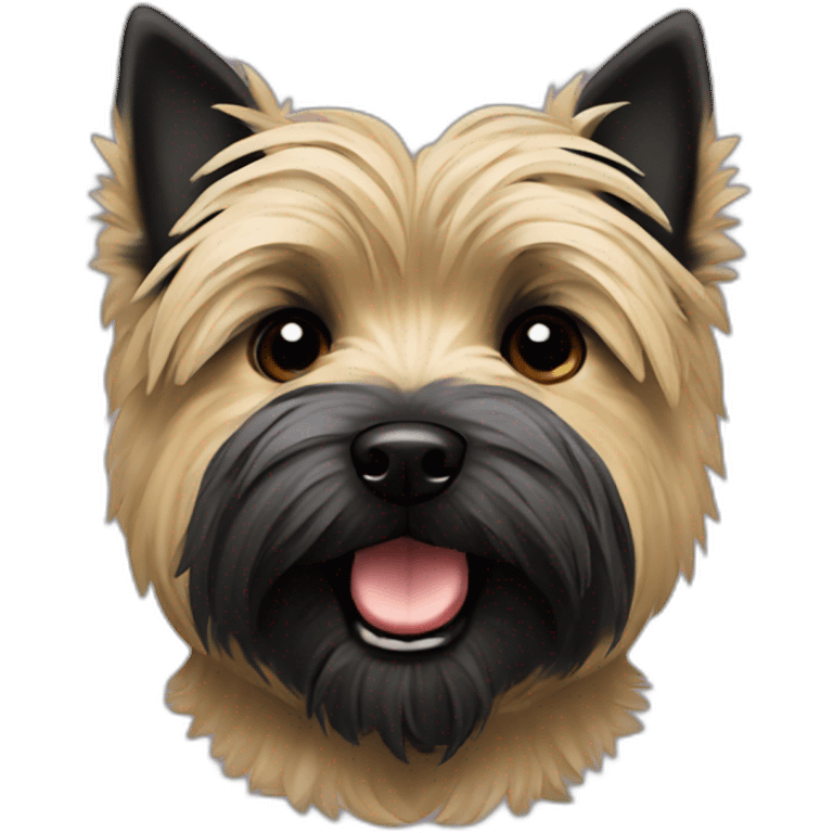 Cairn terrier face black emoji