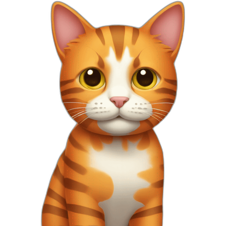 stripy orange cat emoji