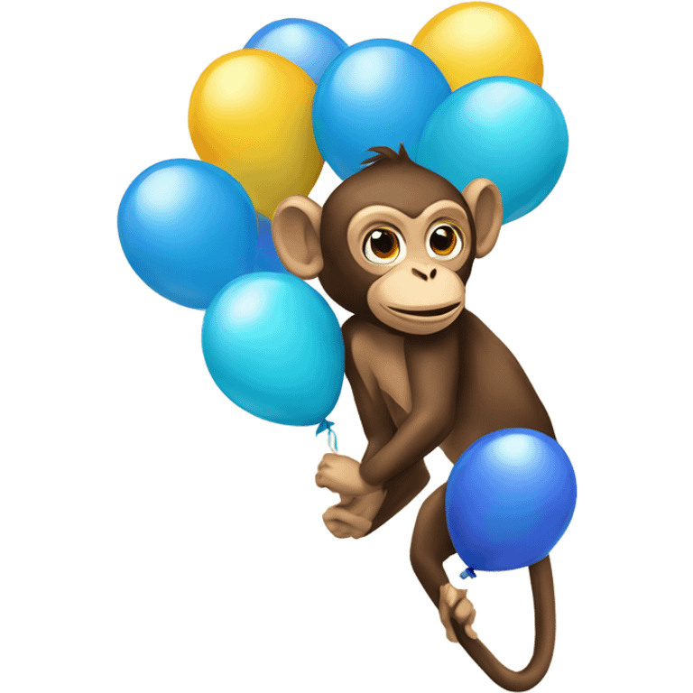 Monkeys popping balloons  emoji