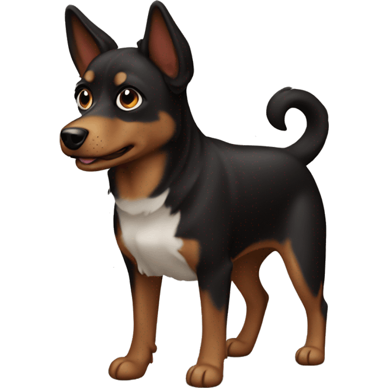 Black and brown Australian dog emoji