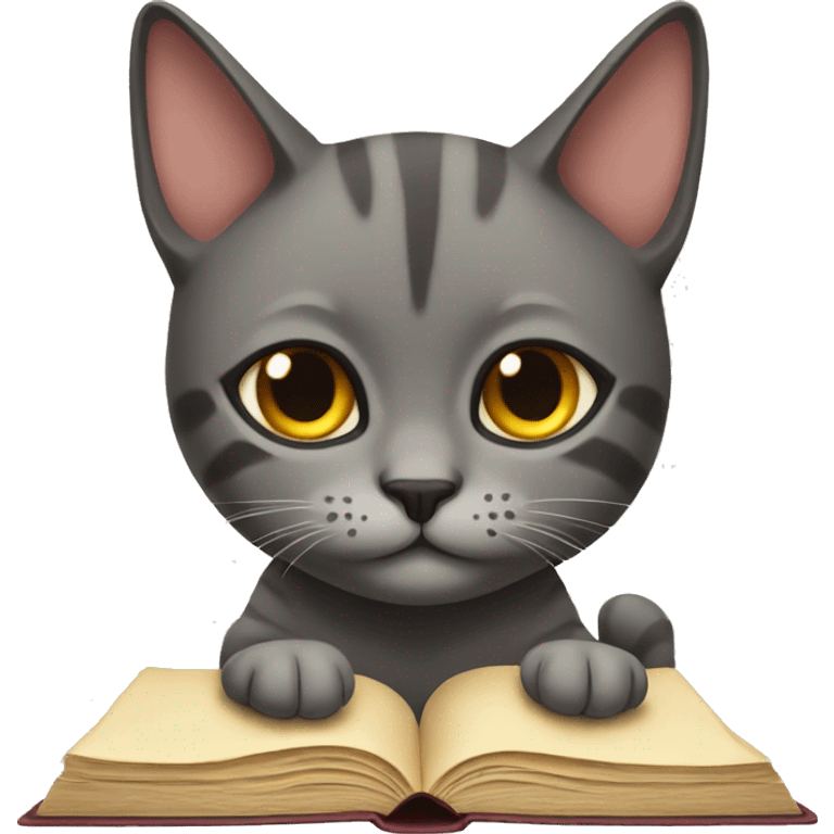 Book-eating cat  emoji