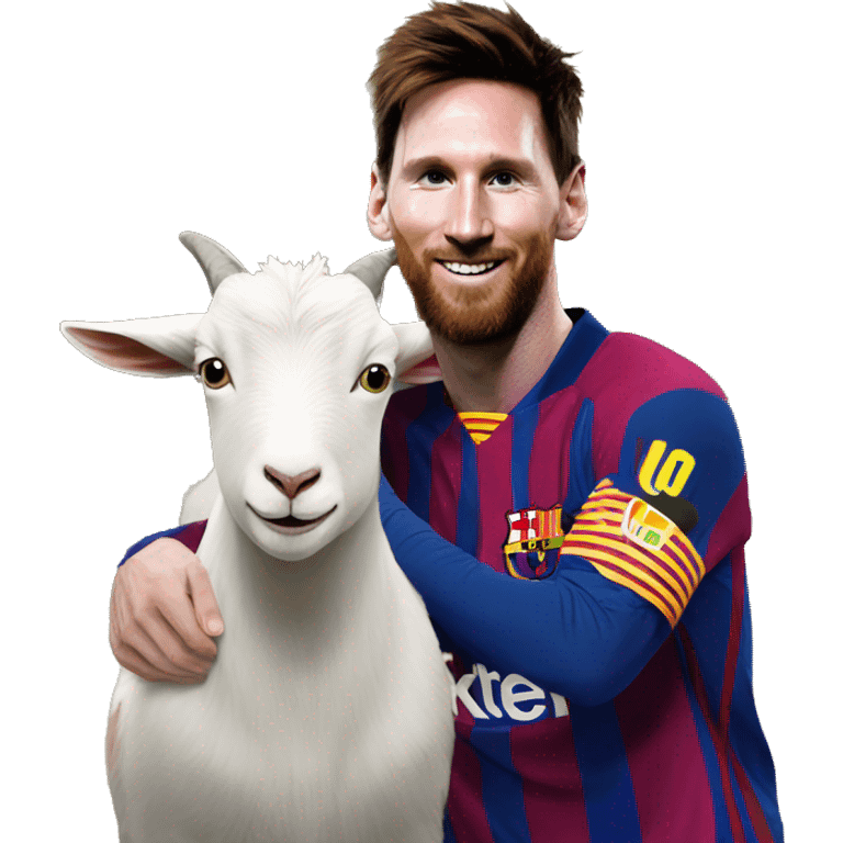 Messi on goat emoji