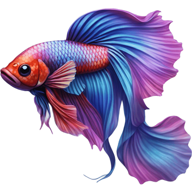 Fancy realistic betta fish emoji