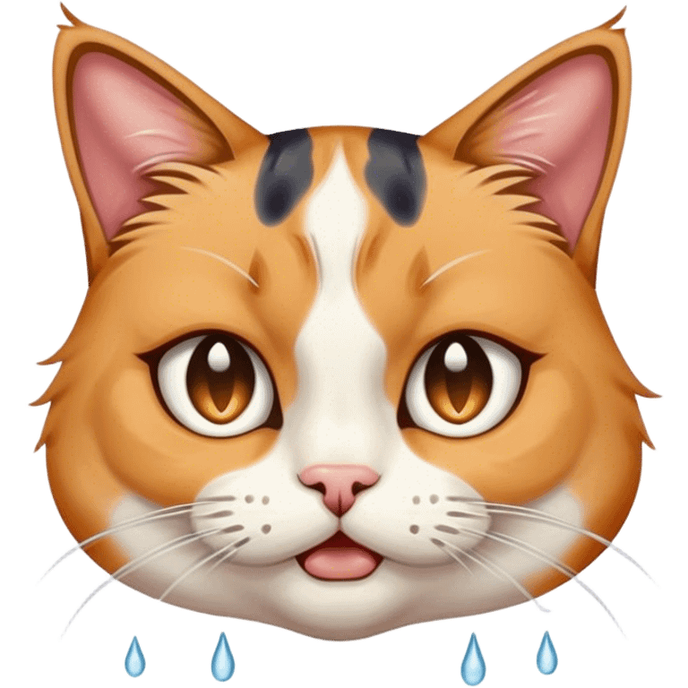 a cat crying emoji