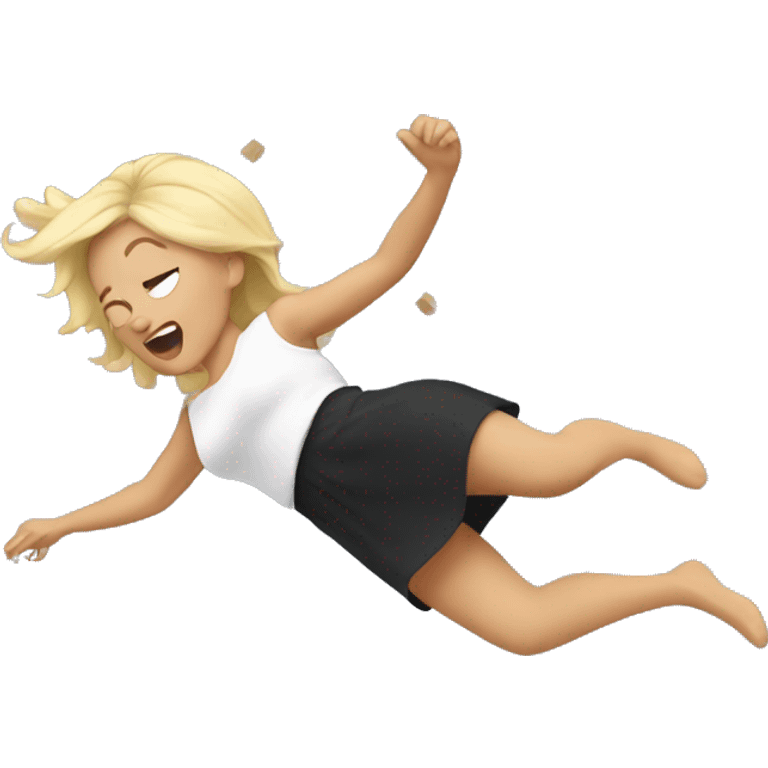 Falling blonde emoji