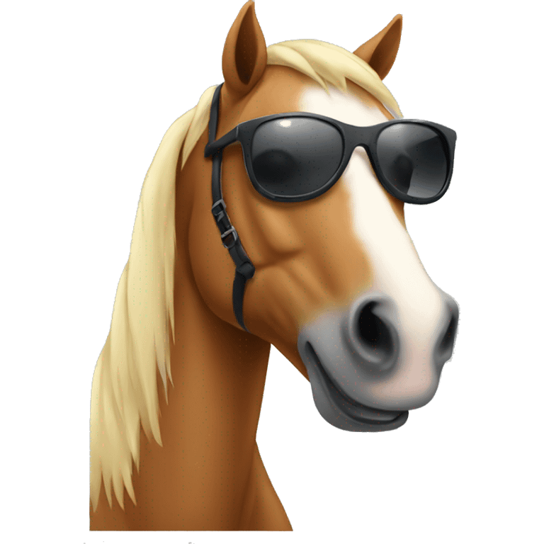 Horse with sunglasses emoji