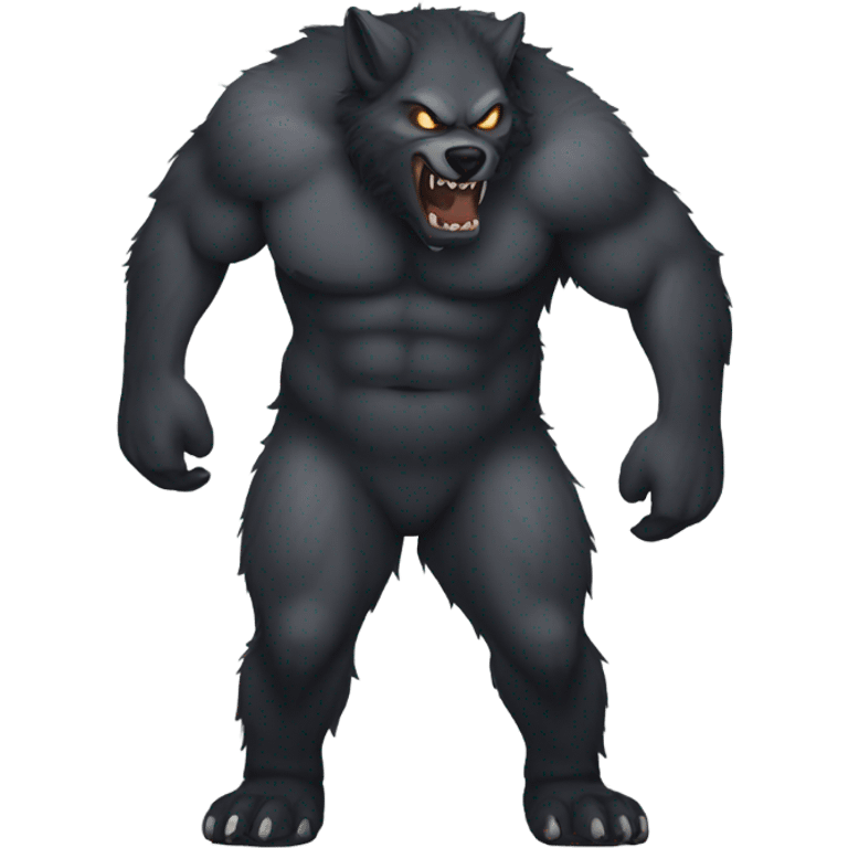 Werewolf with big butt emoji