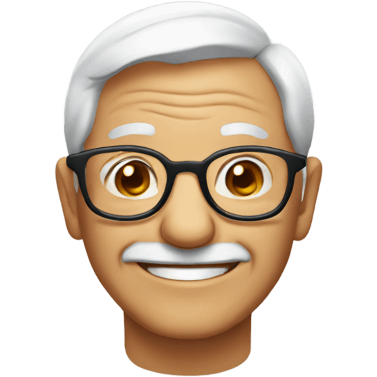 smiling old man with glasses emoji