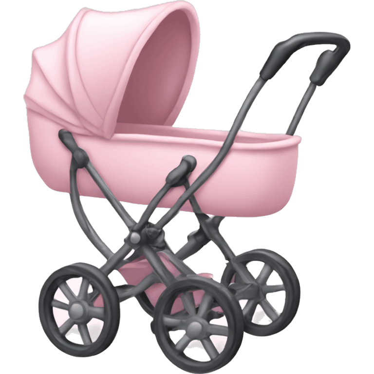 Light pink fancy baby stroller emoji