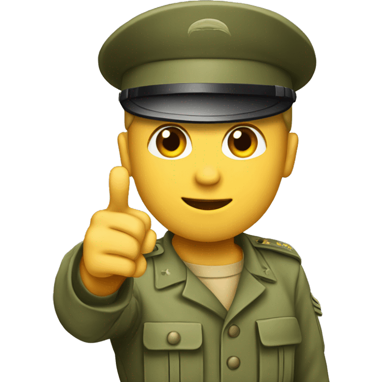 army soldier pointing at you with hand emoji