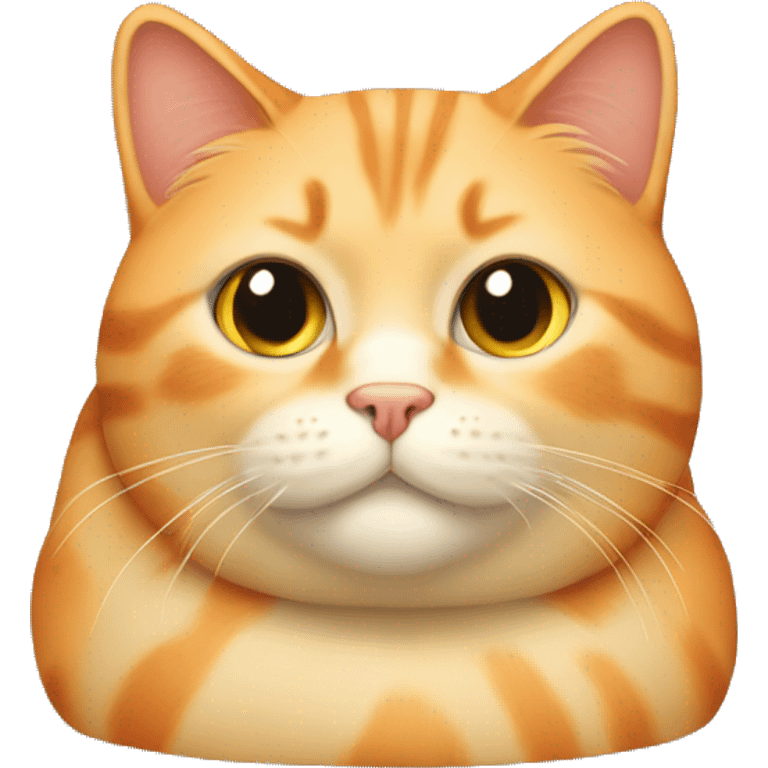 chubby blonde/orange cat sitting emoji