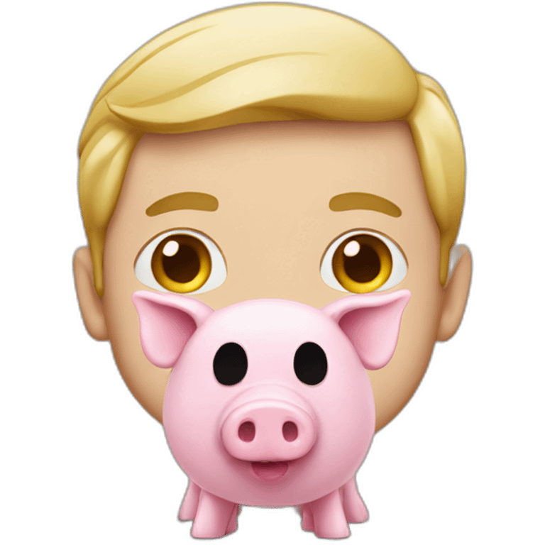 White Man whith pink pig emoji