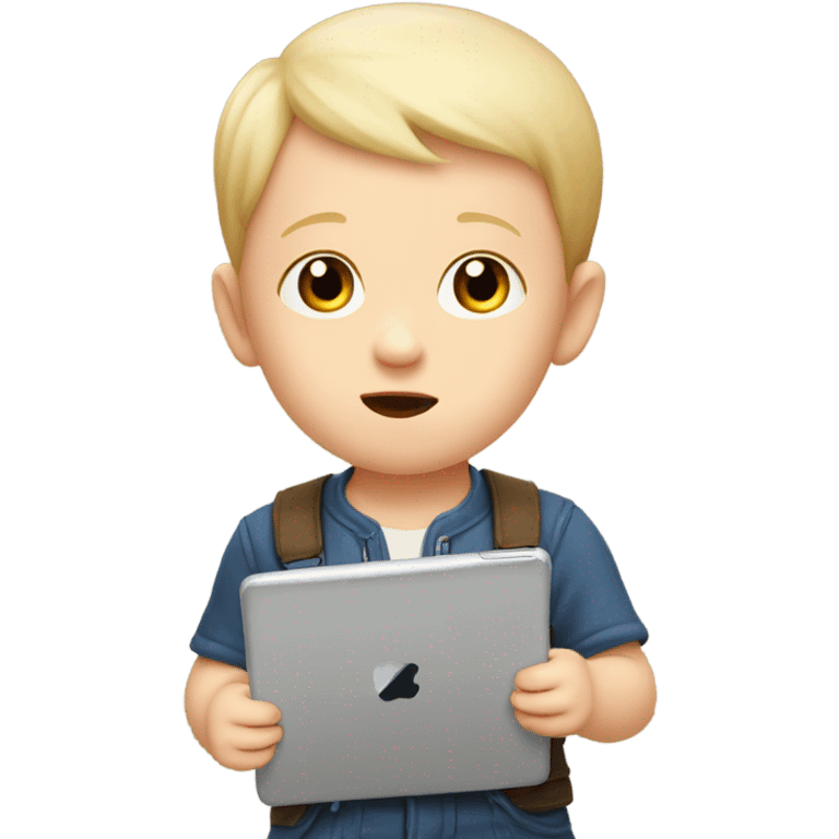 iPad baby white boy  emoji