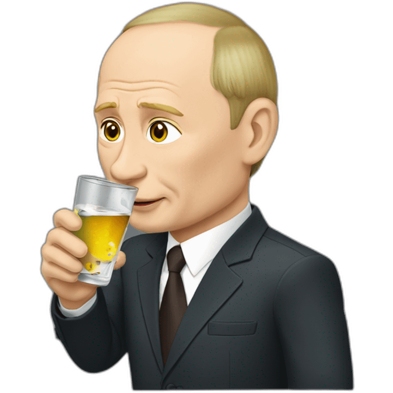 putin drinks vodka emoji