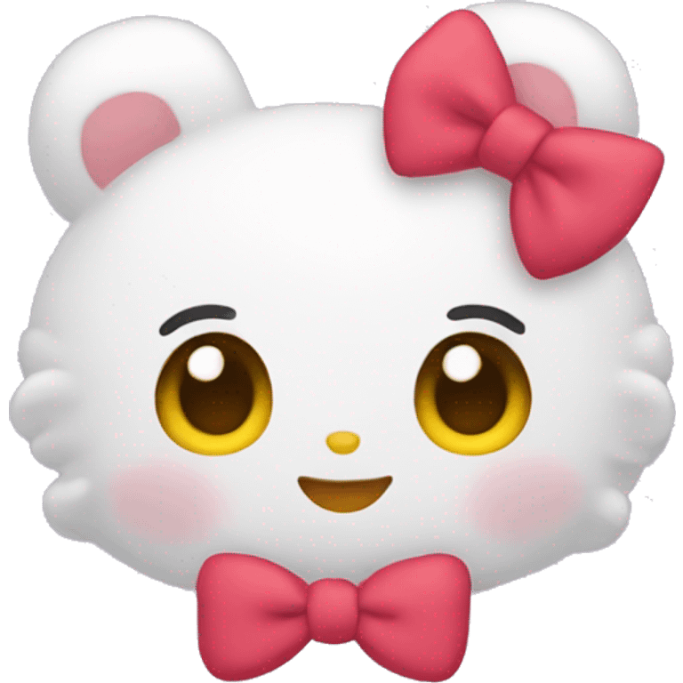 Sanrio wearing bows emoji