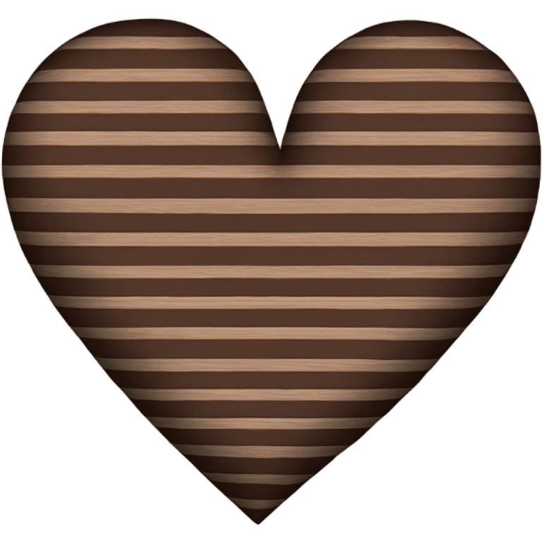 Brown pinstripe heart emoji