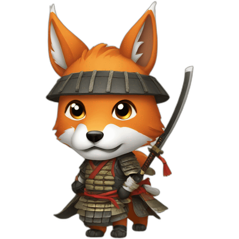 Fox samurai emoji