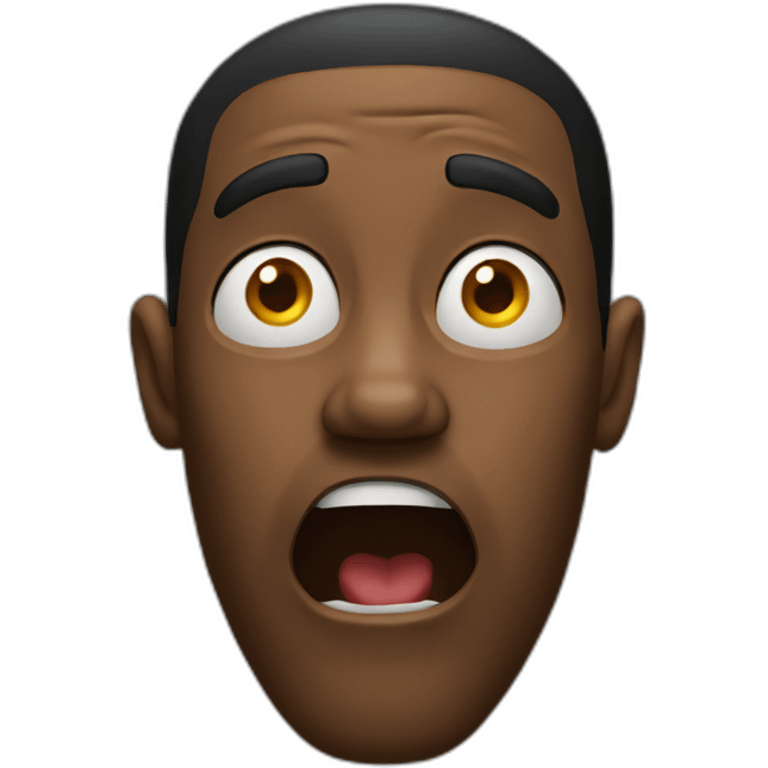 Shocked black guy emoji