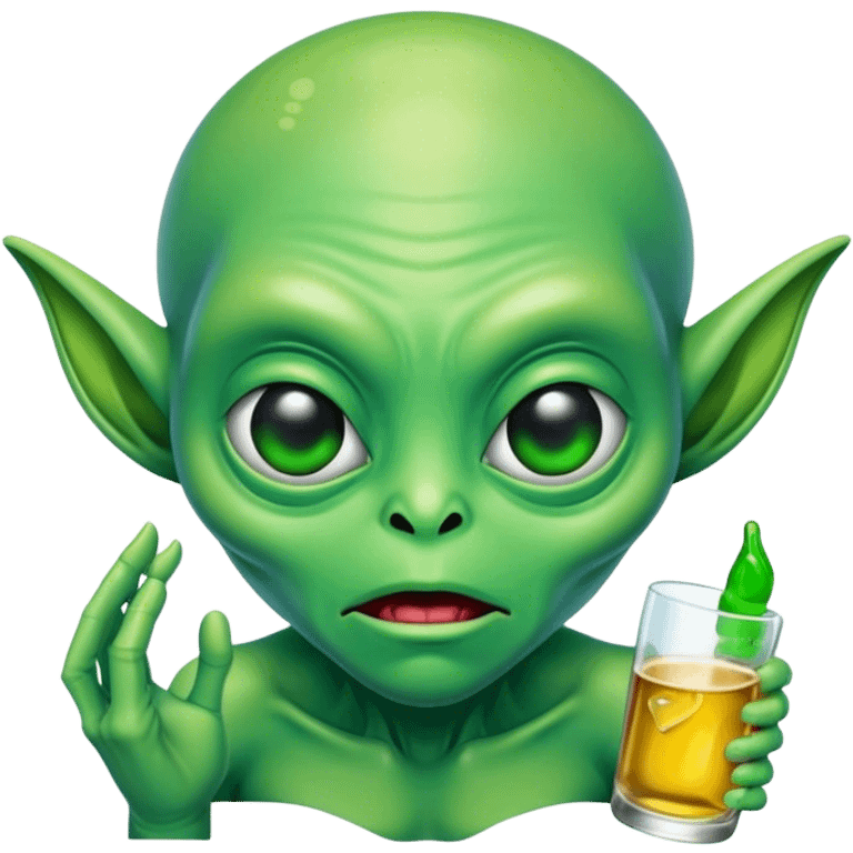 Drunk alien  emoji