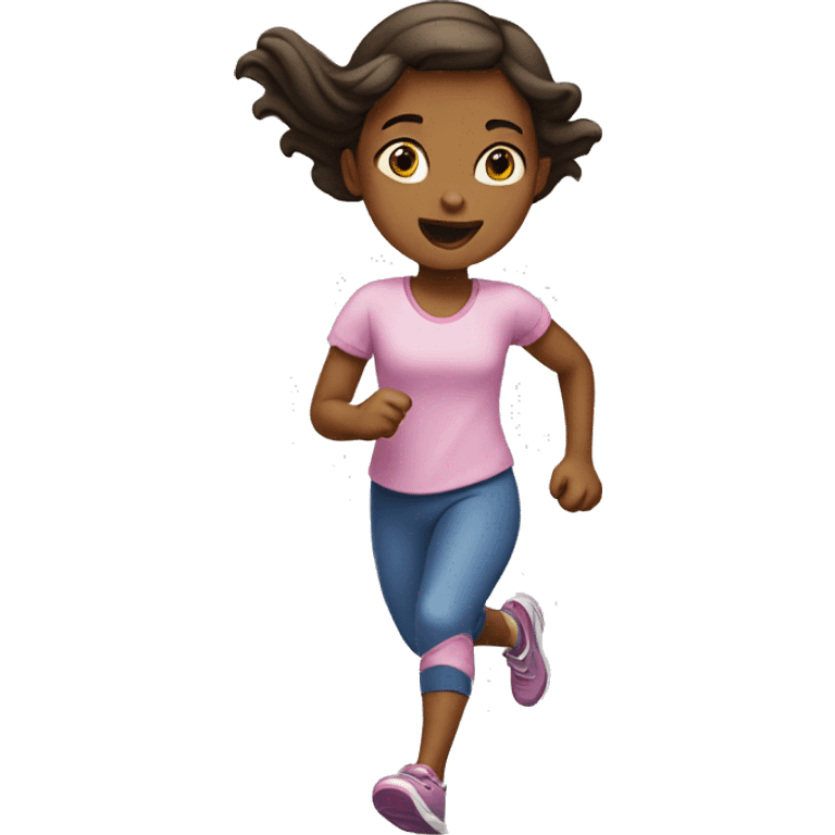 Little girl running  emoji