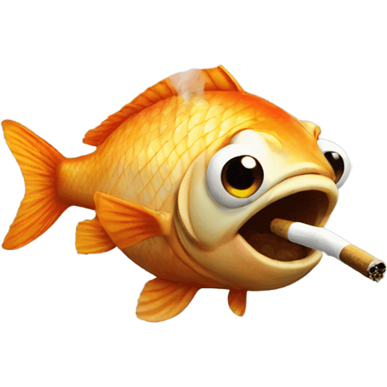 Fish smoking emoji