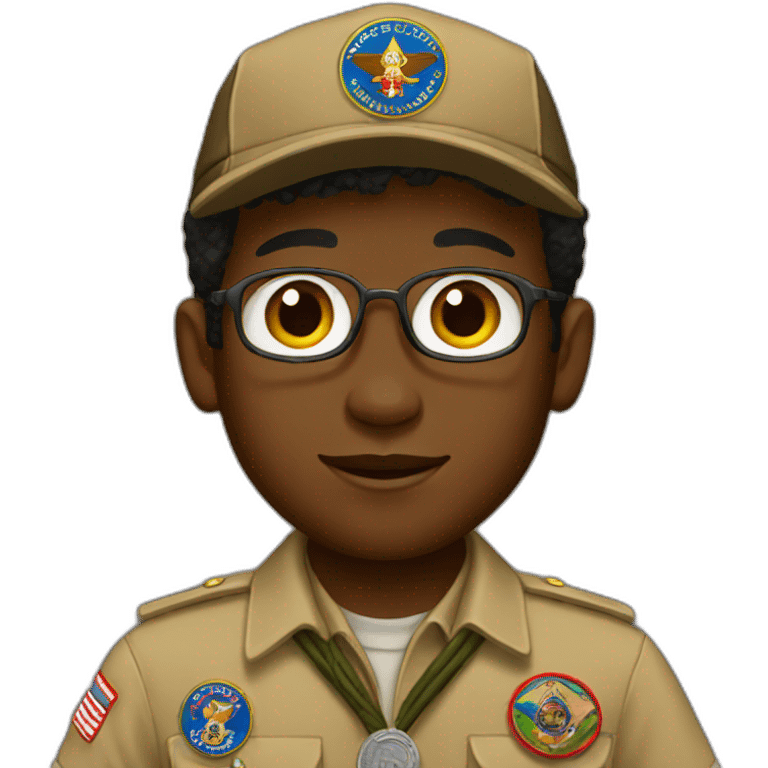 black boy scout emoji