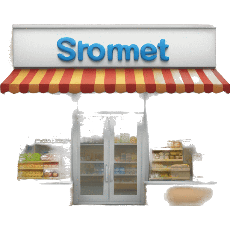 Storefront of a supermarket emoji