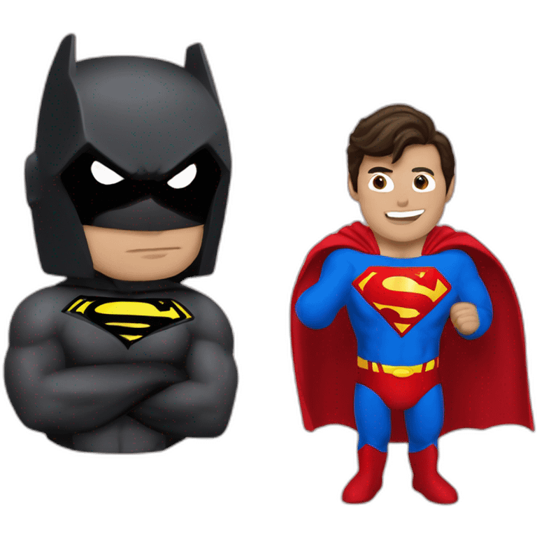 Superman and Batmaa emoji