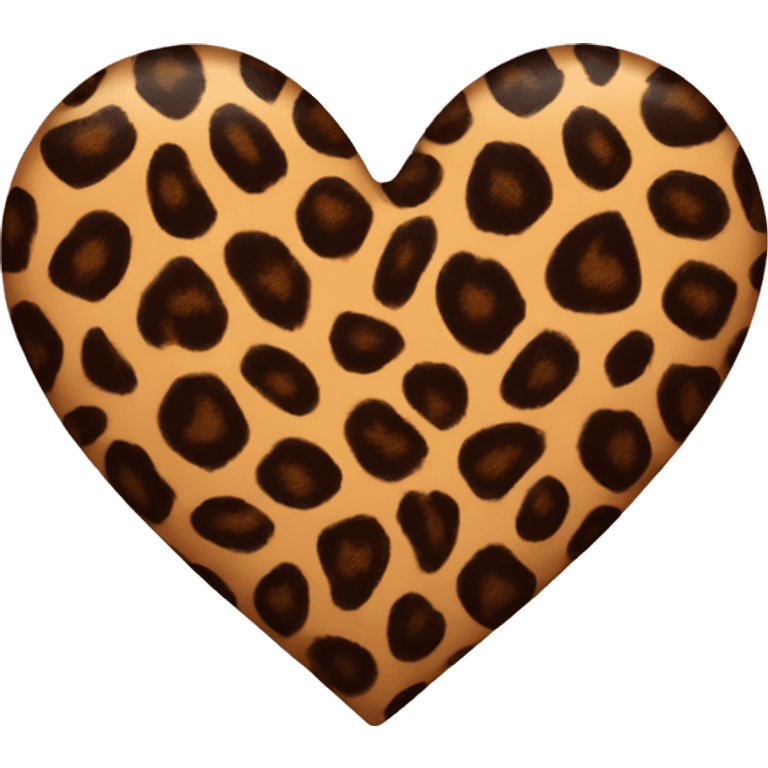 Leopard print heart emoji