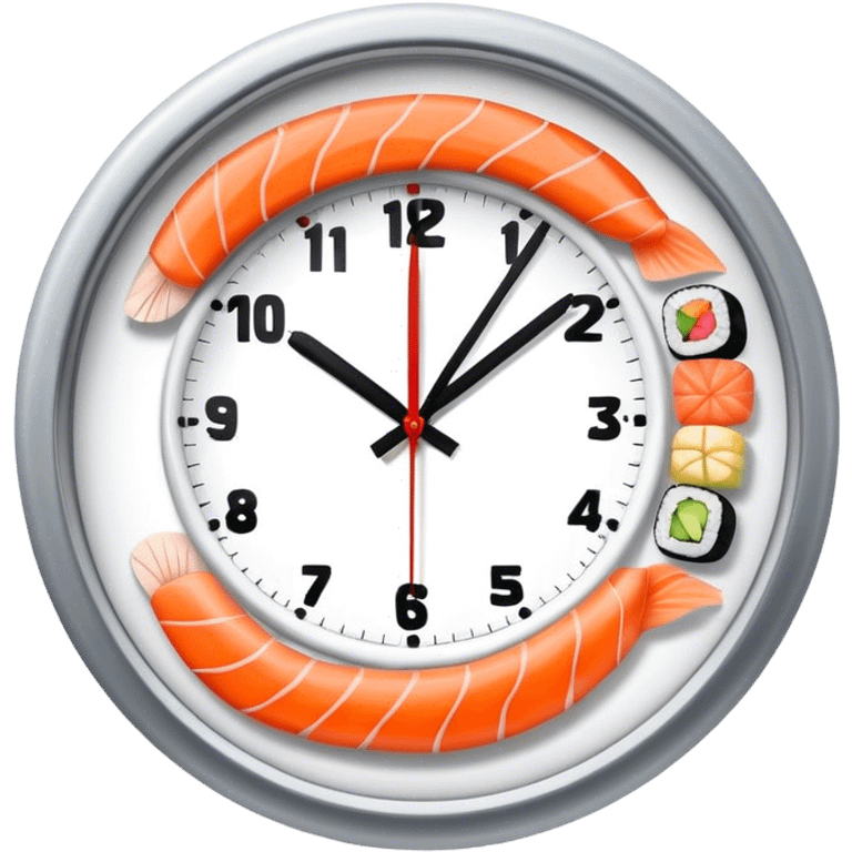 Sushi clock emoji