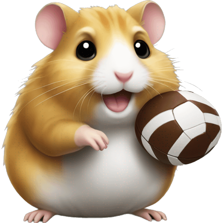 Hamster with football  emoji