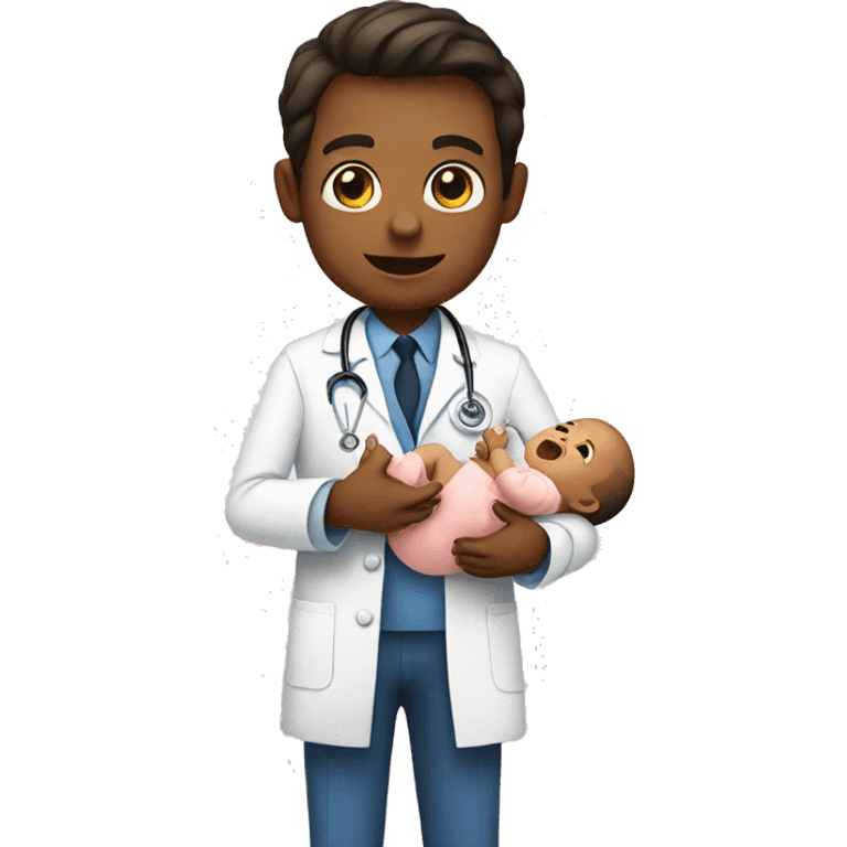 doctor holding baby emoji