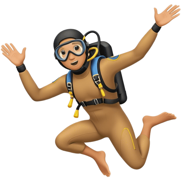 scuba diver jumping from plane emoji