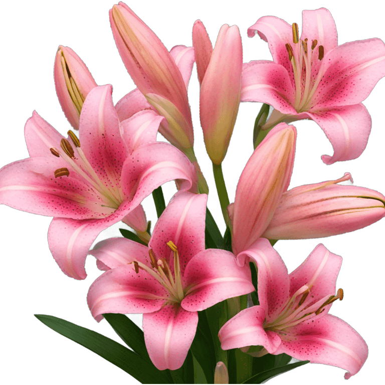 pink lilies  emoji