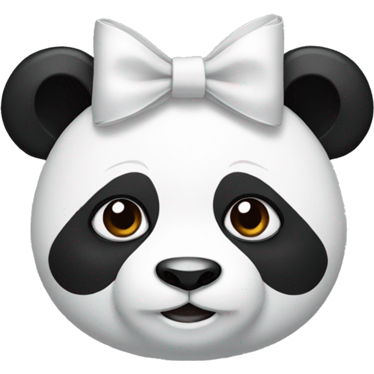 panda with white bow on head top right emoji