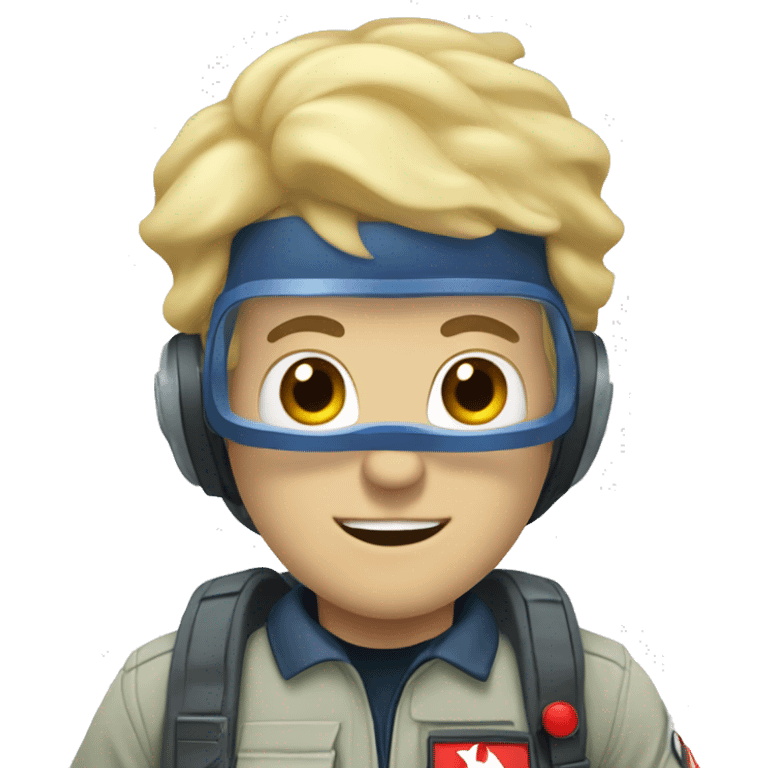 Male Ghostbuster with Blue flight suit and blonde hair emoji